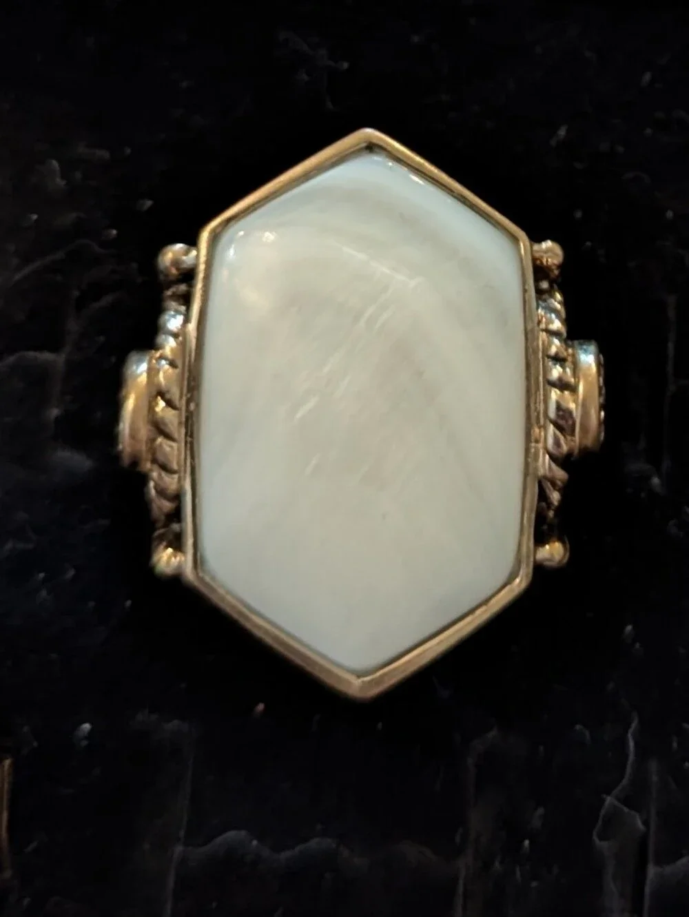 Barse Thailand Genuine Stone Roman Statement Ring, Vintage New Size 9